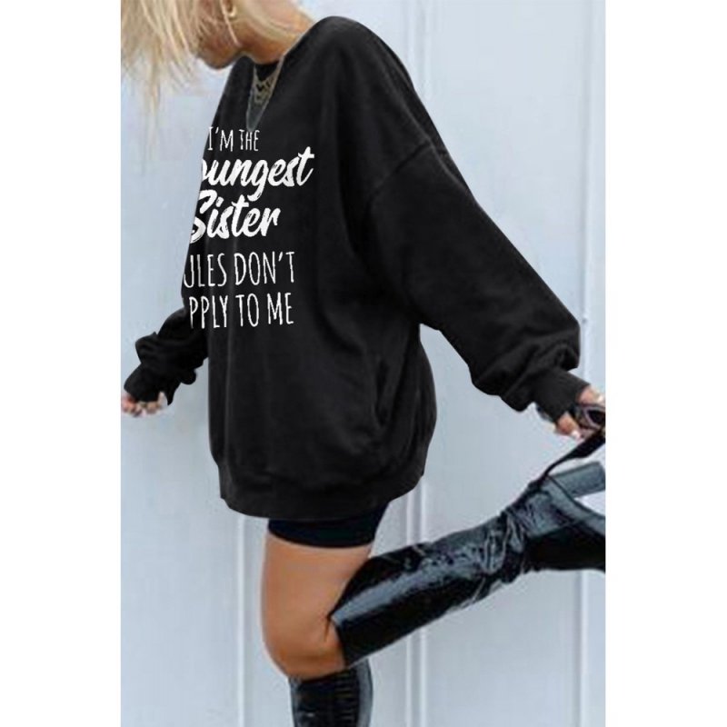 Letter Print Drop Shoulder Oversized Sweatshirt