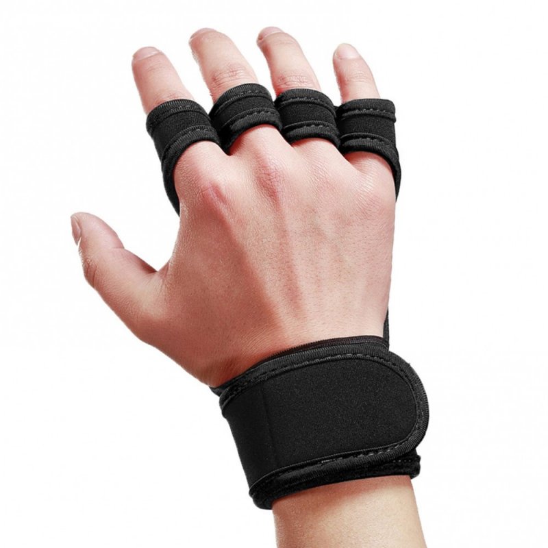 Lifting Gloves Workout Gloves with Integrated Wrist Wraps Anti-slip Hand Protector for Weight Lifting Powerlifting Pull Ups