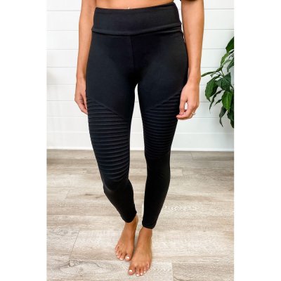 Black Spliced Yoga Sports Leggings